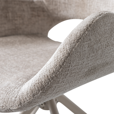 Eliva eetkamerstoel structure velvet paars - set van 2