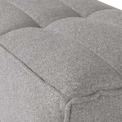 Cluster hocker velvet warm taupe