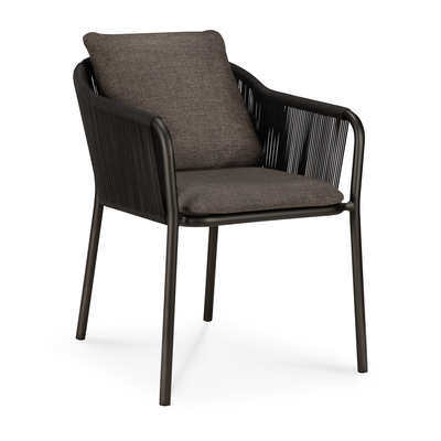Capitan outdoor stoel sand & koord met armleuning