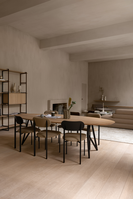 Studio HENK tafel Butterfly Ovaal, zwart frame - Smart Collectie