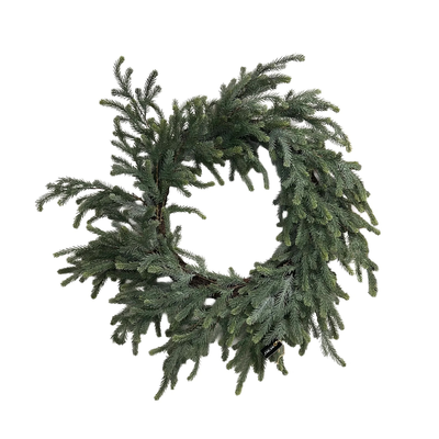 Kunst kerstkrans blauwspar