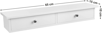 Wandplank zwevend met 2 lades