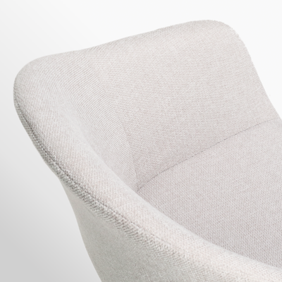 Eetkamerstoel Nora-Otis gestoffeerd - zwart onderstel - met armleuningen