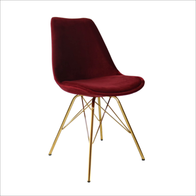 Kuipstoel Velvet goud frame