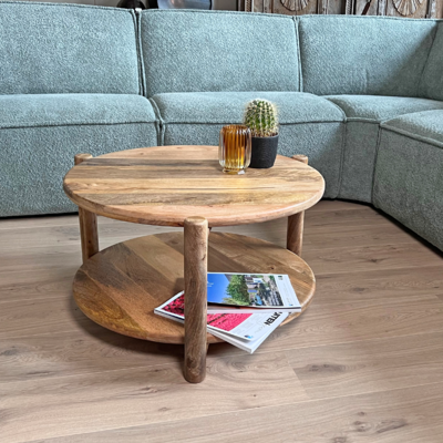 Old Inn wonen Mango salontafel rond