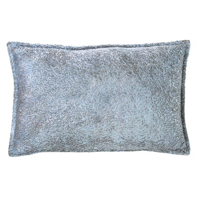 Kussen velours glitter licht grijs