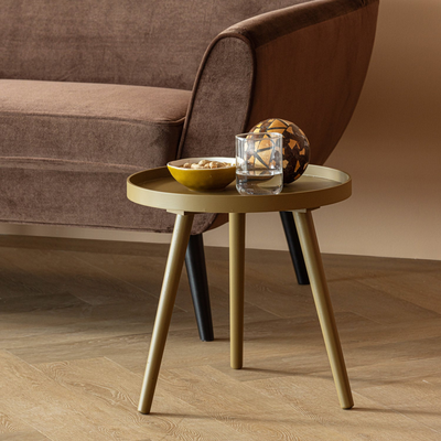 Sasha bijzettafel o41 cm hout honinggeel [fsc]