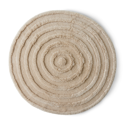 HKliving vloerkleed cream rond