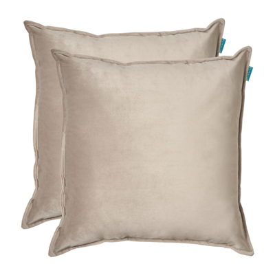 Sierkussen Fluweel uni 50x50 cm (set van 2)