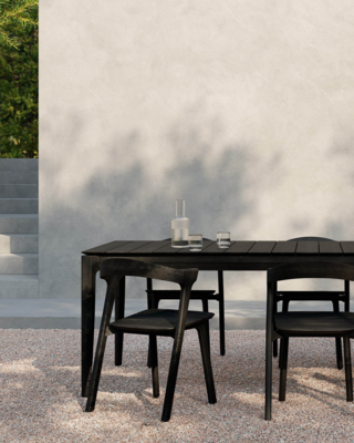 Ethnicraft - Outdoor - Teak Bok tuintafel - zwart