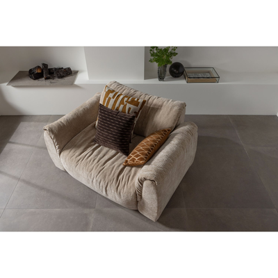 Baggy loveseat geweven chenille bruin