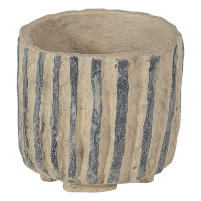 Karo decoratie pot papier mache zand
