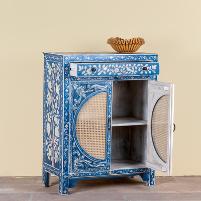 Satya - Handbeschilderde Kast van Gerecycled Hout