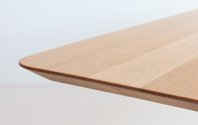 Studio HENK tafel Slim X-type Rechthoekig - zwart frame, hardwax light 3041