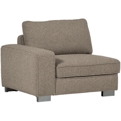 Lazy 1-zits element met arm links boucle antraciet