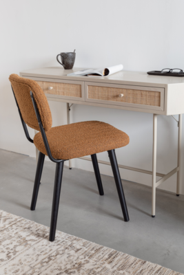 Housecraft living eetkamerstoel Jake bouclé