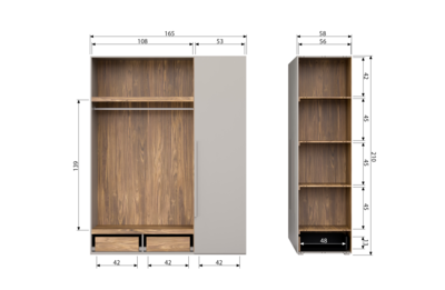 WOOOD kast Rens 3-deurs