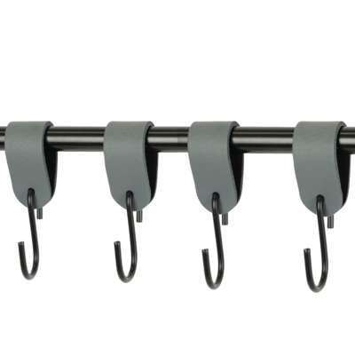Leren S-haak hangers (set van 4)