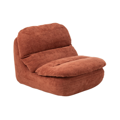 Loungestoel gecomprimeerd schuim roestbruin j-line