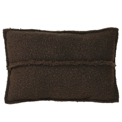 Kussen bouclé naad dark chocolate