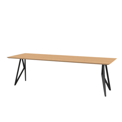 Studio HENK tafel Slim X-type Rechthoekig, zwart frame - Smart Collectie