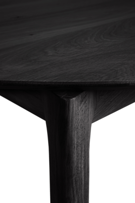Ethnicraft - Tafel bok rond - uitschuifbaar - eiken/zwart eiken