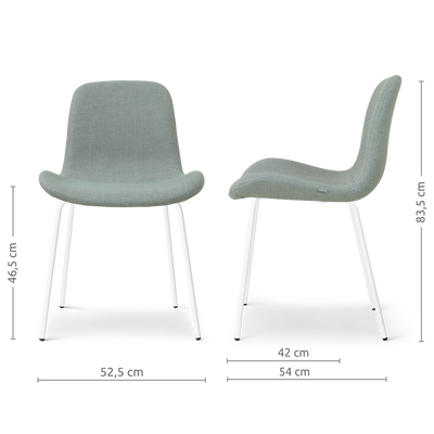 Eetkamerstoel Nora-Fé - wit onderstel