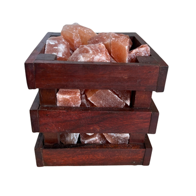 Tafellamp houten mand