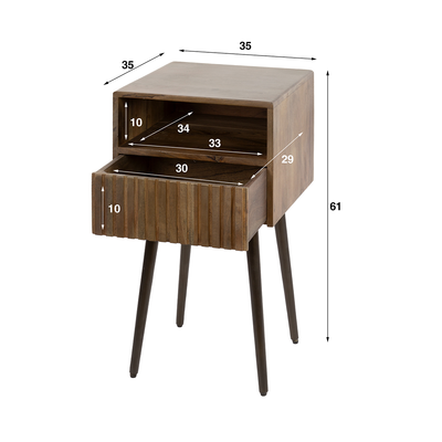 Nachtkastje De Bokke Lade & Vak