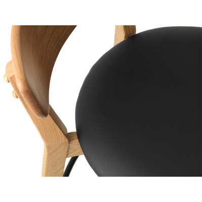 Barkruk Jack hout met kunstleer - 67 cm