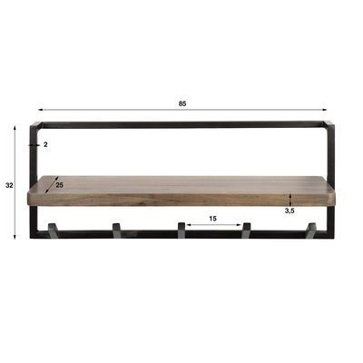 KAPSTOK ASSEN PLANK BRUIN