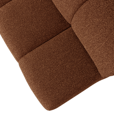 Mojo eetbank 164 cm met rugleuning ribstof roestbruin