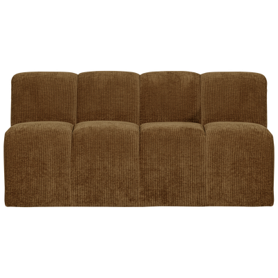 Mojo eetbank 164 cm met rugleuning ribstof roestbruin