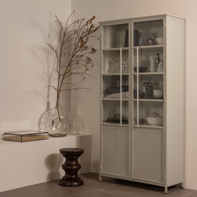 Jonah bijzettafel mangohout donkerbruin 42xo30 cm