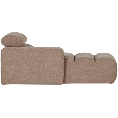 Novi chaise longue element arm links ribstof terra