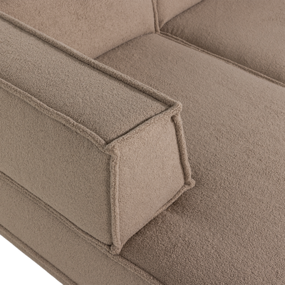 Manu chaise longue bank links velvet bruin [fsc]
