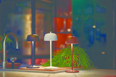 Zafferano tafellamp Circe oplaadbaar