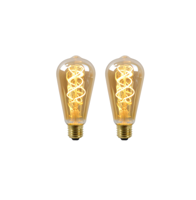 Edison Spiraal Amber - set van 2
