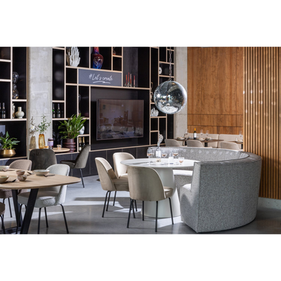 Vogue eetkamerstoel structure velvet brass