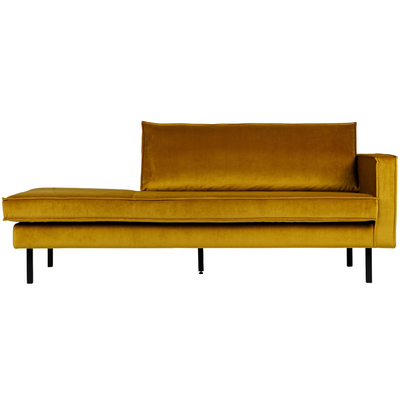 Rodeo daybed rechts ribstof bruin