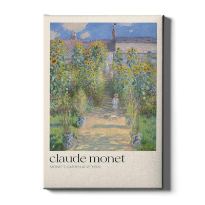 Walljar canvas schilderij - Claude Monet - De Tuin Van Monet In Vétheuil