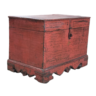 Kistje rood uniek India 