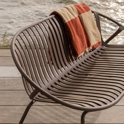 Zena plaid 130x170 cm velvet roestbruin/beige