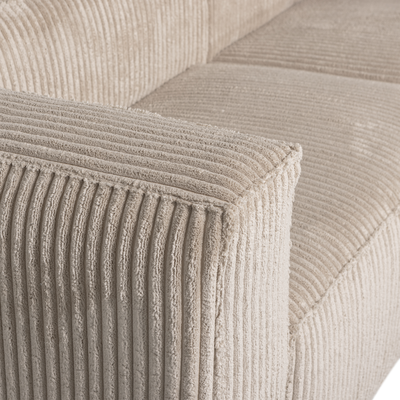 Bean chaise longue bank rechts chenille velvet taupe
