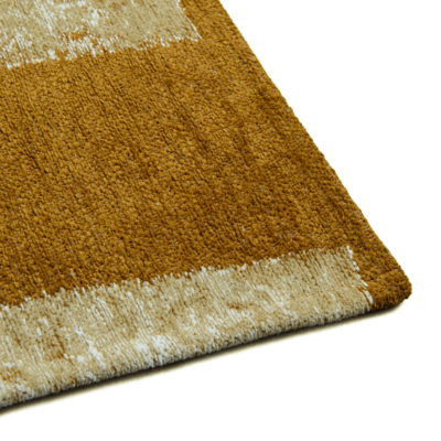 Skip modern design vloerkleed met geel en beige geometrisch patroon