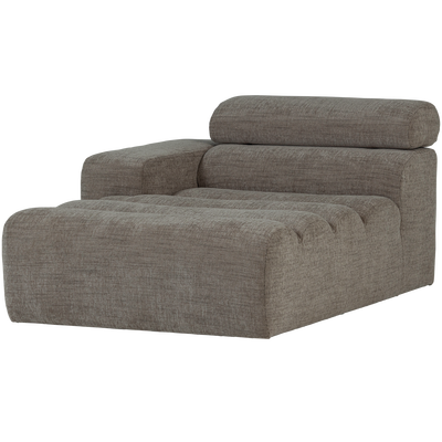 Novi chaise longue element arm links ribstof terra