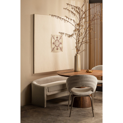 Limit eetkamertafel rond mangohout walnoot o130 cm