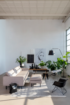 Loods 5 Design hocker Slimm Stof Outside