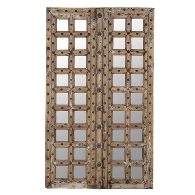 Soma - Antiek Raamframe Spiegel Teak 154x91cm