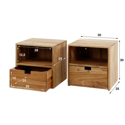 Zwevend Nachtkastje  - (set van 2)